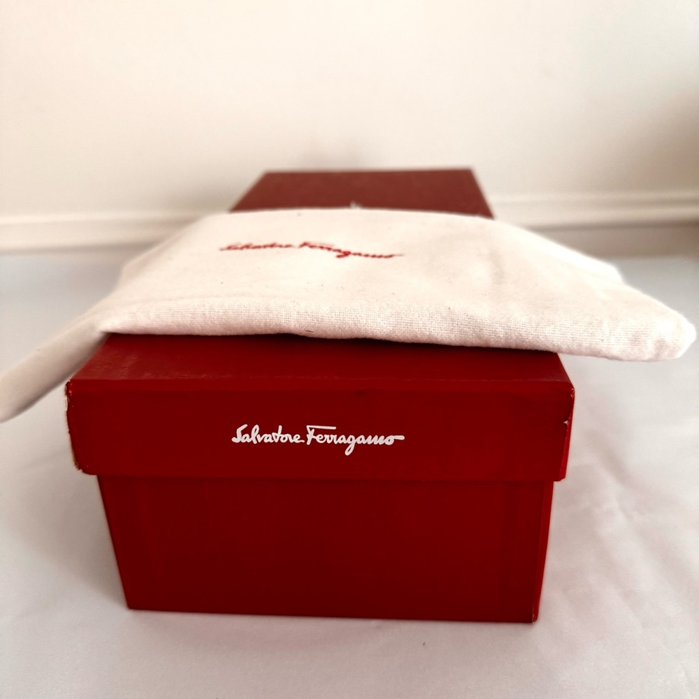 Salvatore Ferragamo Dust Bag and Shoe Box Empty for Storage Dustbag Red - Picture 2 of 4